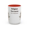 15oz Belgian Tervuren Latin Mug, Vintage Dog Coffee Mug, Dog Lover Gift