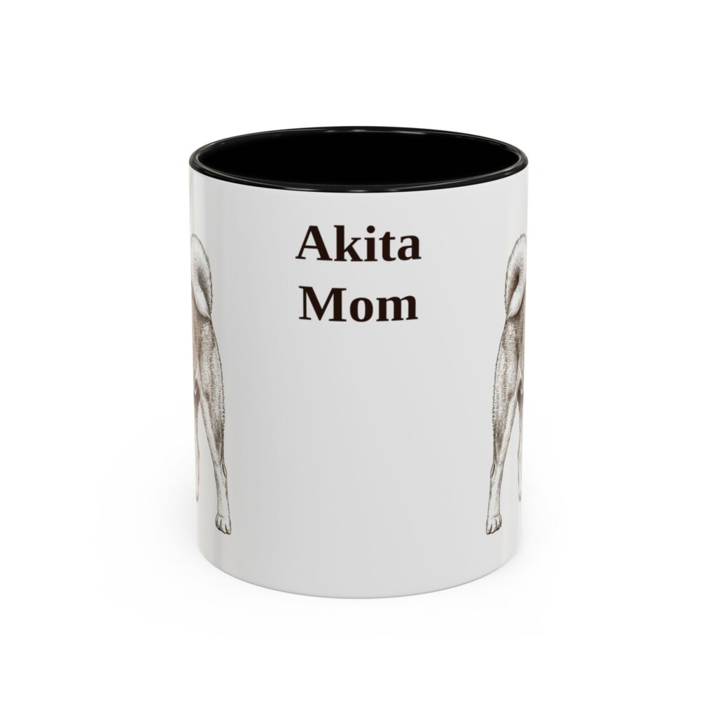 11oz Akita Dog Mom Mug, Vintage Sketch Coffee Mug, Dog Mom Gift