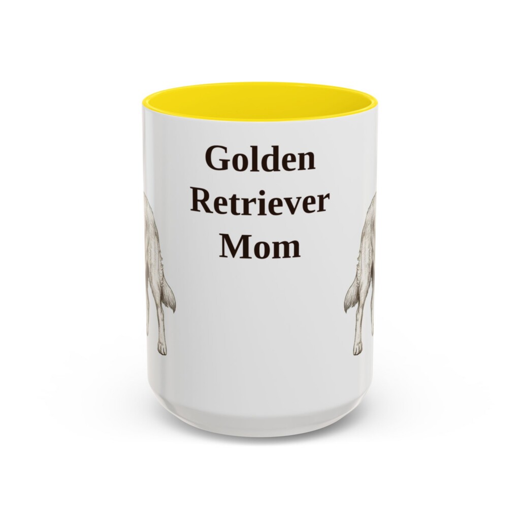 14461089077966639386_2048-1.jpeg 15oz Golden Retriever Dog Mom Mug, Vintage Sketch Coffee Mug, Dog Mom Gift