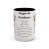 15oz Dogue de Bordeaux Mug, Illustrated Dog Breed Facts Coffee Mug, Vintage Dog Keepsake Gift