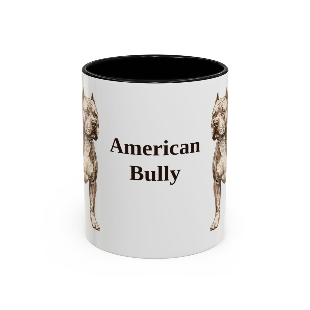 11oz American Bully Mug, Vintage Dog Portrait Coffee Mug, Dog Lover Gift