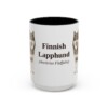 15oz Finnish Lapphund Latin Mug, Vintage Dog Coffee Mug, Dog Lover Gift