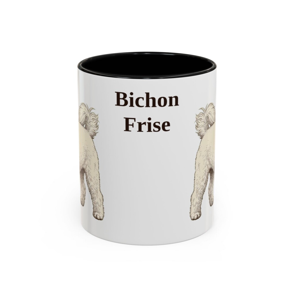 11oz Bichon Frise Mug, Vintage Dog Portrait Coffee Mug, Dog Lover Gift