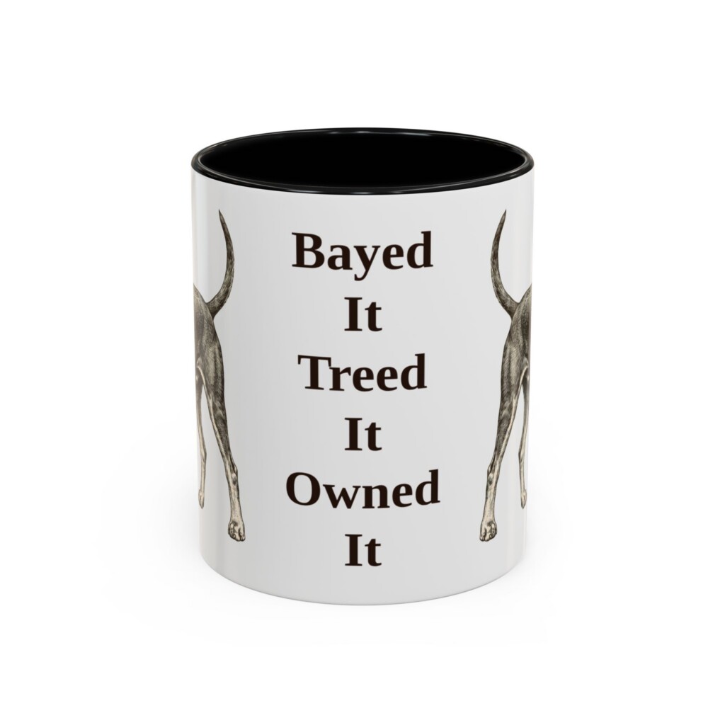 11oz Funny Black and Tan Coonhound Mug, Vintage Dog Coffee Mug, Dog Lover Gift