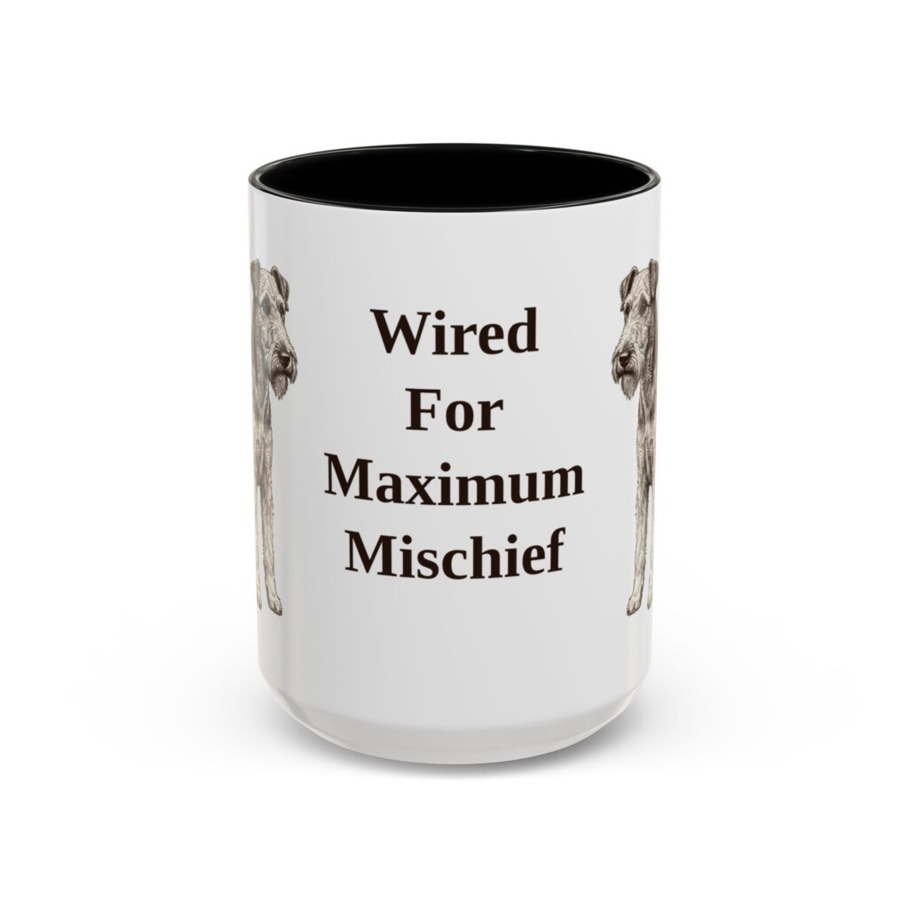 15oz Funny Fox Terrier (Wire) Mug, Vintage Dog Coffee Mug, Dog Lover Gift