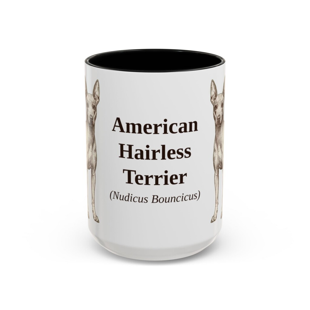 14570775822827750774_2048.jpeg 15oz American Hairless Terrier Latin Mug, Vintage Dog Coffee Mug, Dog Lover Gift