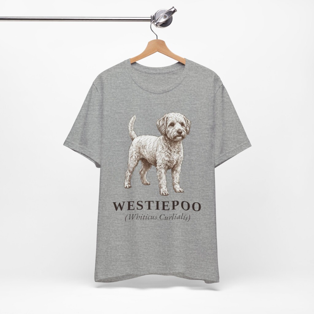 Westiepoo Latin Shirt, Vintage Dog Sketch Tee, Dog Latin Gift