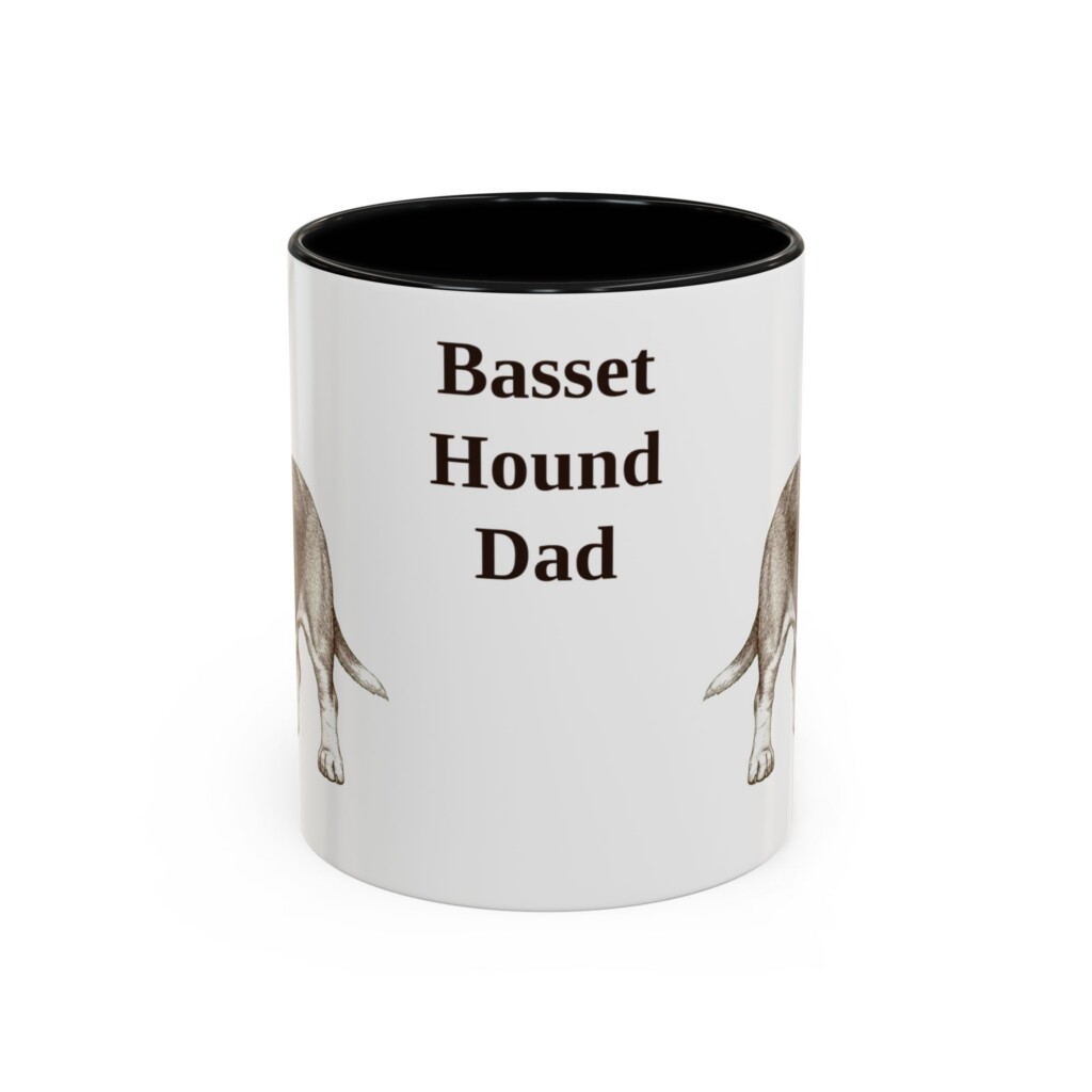 14661440247209161681_2048-1.jpeg 11oz Basset Hound Dog Dad Mug, Vintage Sketch Coffee Mug, Dog Dad Gift