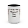 15oz Entlebucher Mountain Dog Dog Dad Mug, Vintage Sketch Coffee Mug, Dog Dad Gift
