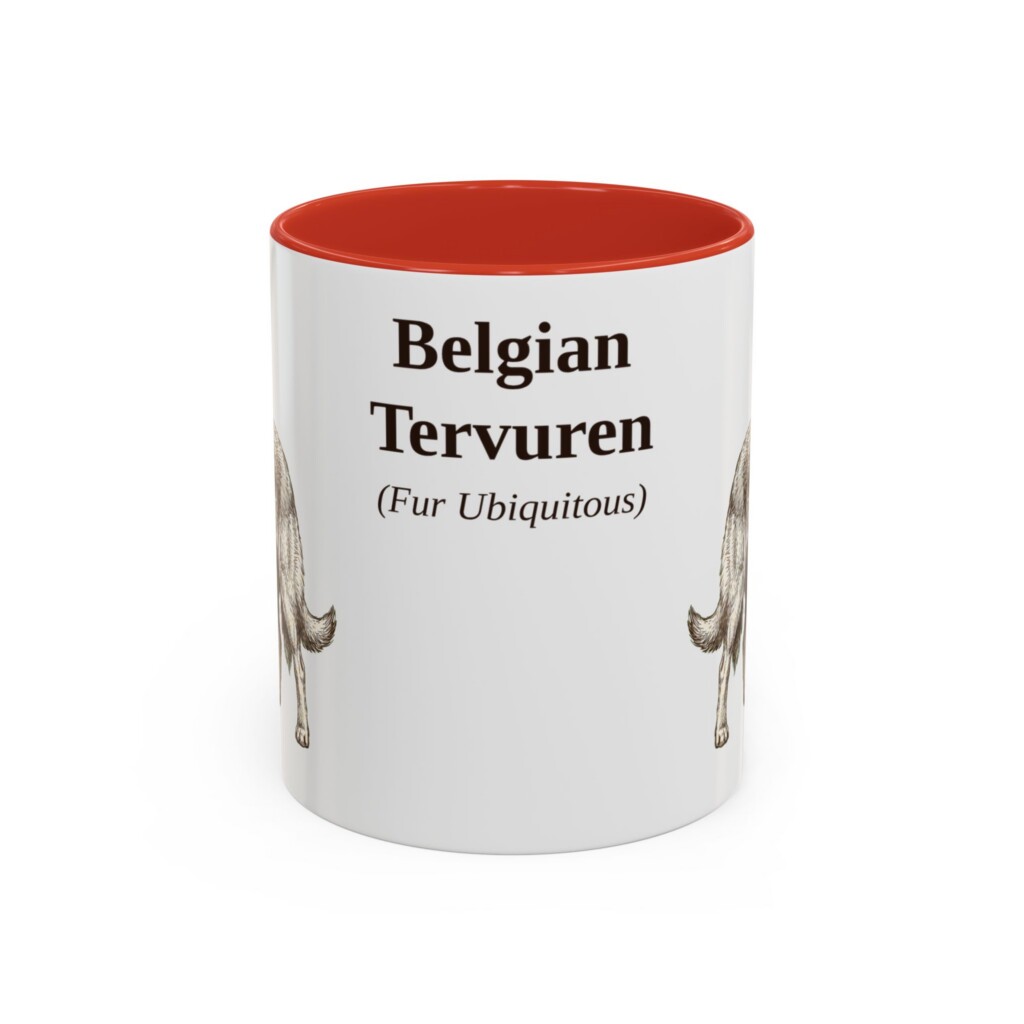 11oz Belgian Tervuren Latin Mug, Vintage Dog Coffee Mug, Dog Lover Gift