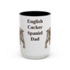 14740276124822455299_2048.jpeg 15oz English Cocker Spaniel Dog Dad Mug, Vintage Sketch Coffee Mug, Dog Dad Gift