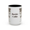 15oz Border Collie Mug, Vintage Dog Portrait Coffee Mug, Dog Lover Gift