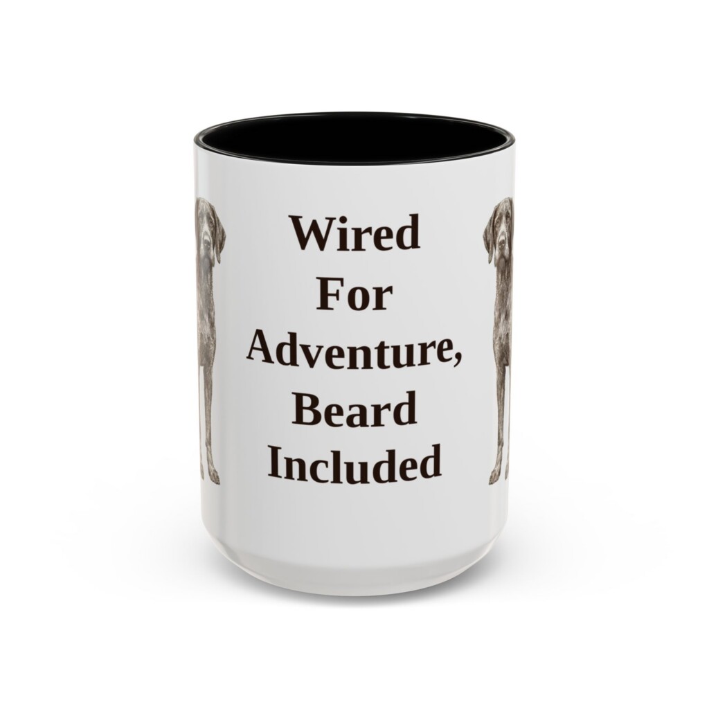 15oz Funny German Wirehaired Pointer Mug, Vintage Dog Coffee Mug, Dog Lover Gift