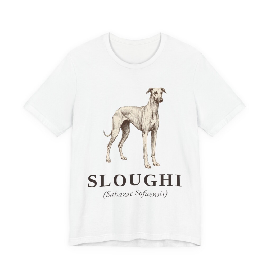 Sloughi Latin Shirt, Vintage Dog Sketch Tee, Dog Latin Gift