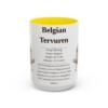 15oz Belgian Tervuren Mug, Illustrated Dog Breed Facts Coffee Mug, Vintage Dog Keepsake Gift