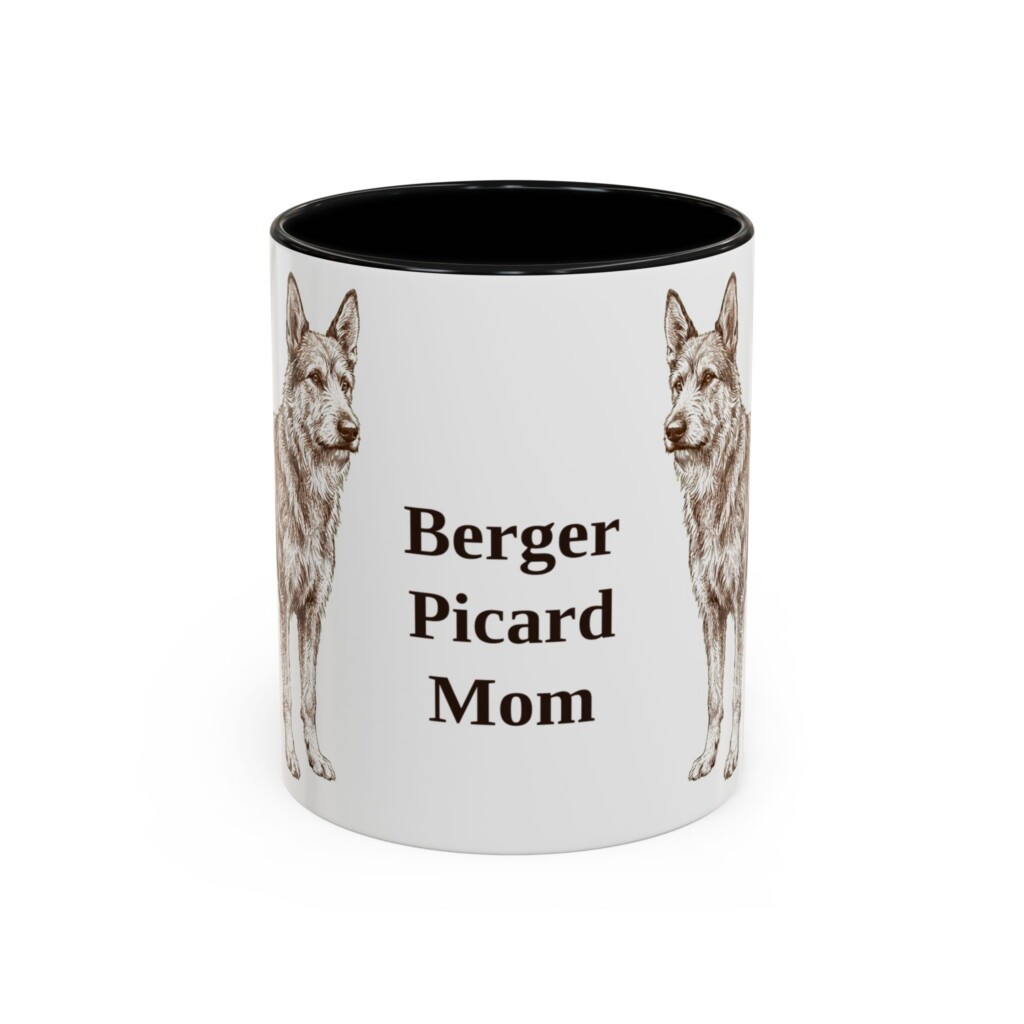 11oz Berger Picard Dog Mom Mug, Vintage Sketch Coffee Mug, Dog Mom Gift