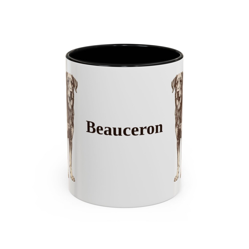 11oz Beauceron Mug, Vintage Dog Portrait Coffee Mug, Dog Lover Gift