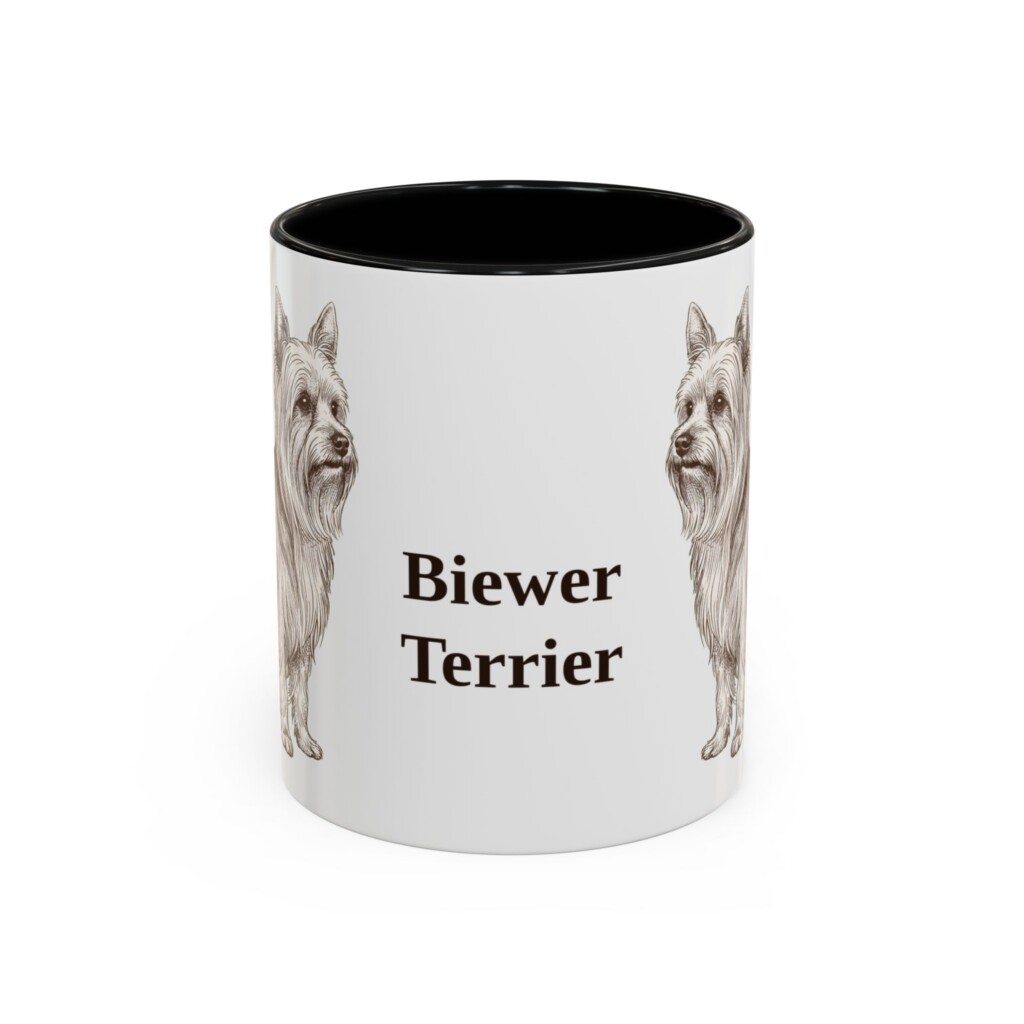 11oz Biewer Terrier Mug, Vintage Dog Portrait Coffee Mug, Dog Lover Gift