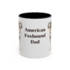 11oz American Foxhound Dog Dad Mug, Vintage Sketch Coffee Mug, Dog Dad Gift