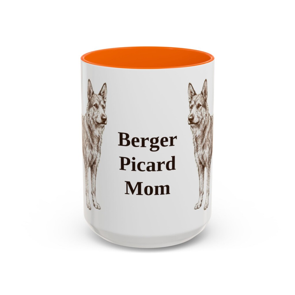 1492278214657484403_2048.jpeg 15oz Berger Picard Dog Mom Mug, Vintage Sketch Coffee Mug, Dog Mom Gift
