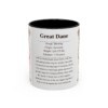 11oz Great Dane Mug, Illustrated Dog Breed Facts Coffee Mug, Vintage Dog Keepsake Gift