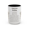 15004680550527002217_2048.jpeg 15oz American Bulldog Mug, Illustrated Dog Breed Facts Coffee Mug, Vintage Dog Keepsake Gift