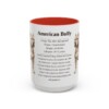 15oz American Bully Mug, Illustrated Dog Breed Facts Coffee Mug, Vintage Dog Keepsake Gift
