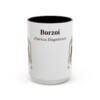 15oz Borzoi Latin Mug, Vintage Dog Coffee Mug, Dog Lover Gift