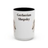 15oz Gerberian Shepsky Mug, Vintage Dog Portrait Coffee Mug, Dog Lover Gift