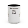15oz Dachshund Mix Dog Dad Mug, Vintage Sketch Coffee Mug, Dog Dad Gift