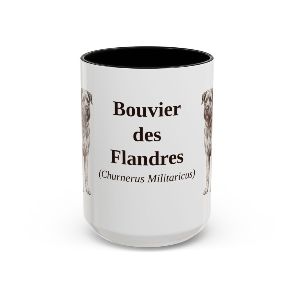 15oz Bouvier des Flandres Latin Mug, Vintage Dog Coffee Mug, Dog Lover Gift