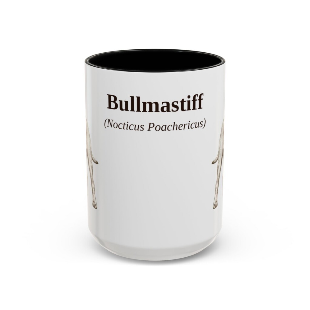 15367927917360854028_2048.jpeg 15oz Bullmastiff Latin Mug, Vintage Dog Coffee Mug, Dog Lover Gift