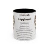 11oz Finnish Lapphund Mug, Illustrated Dog Breed Facts Coffee Mug, Vintage Dog Keepsake Gift
