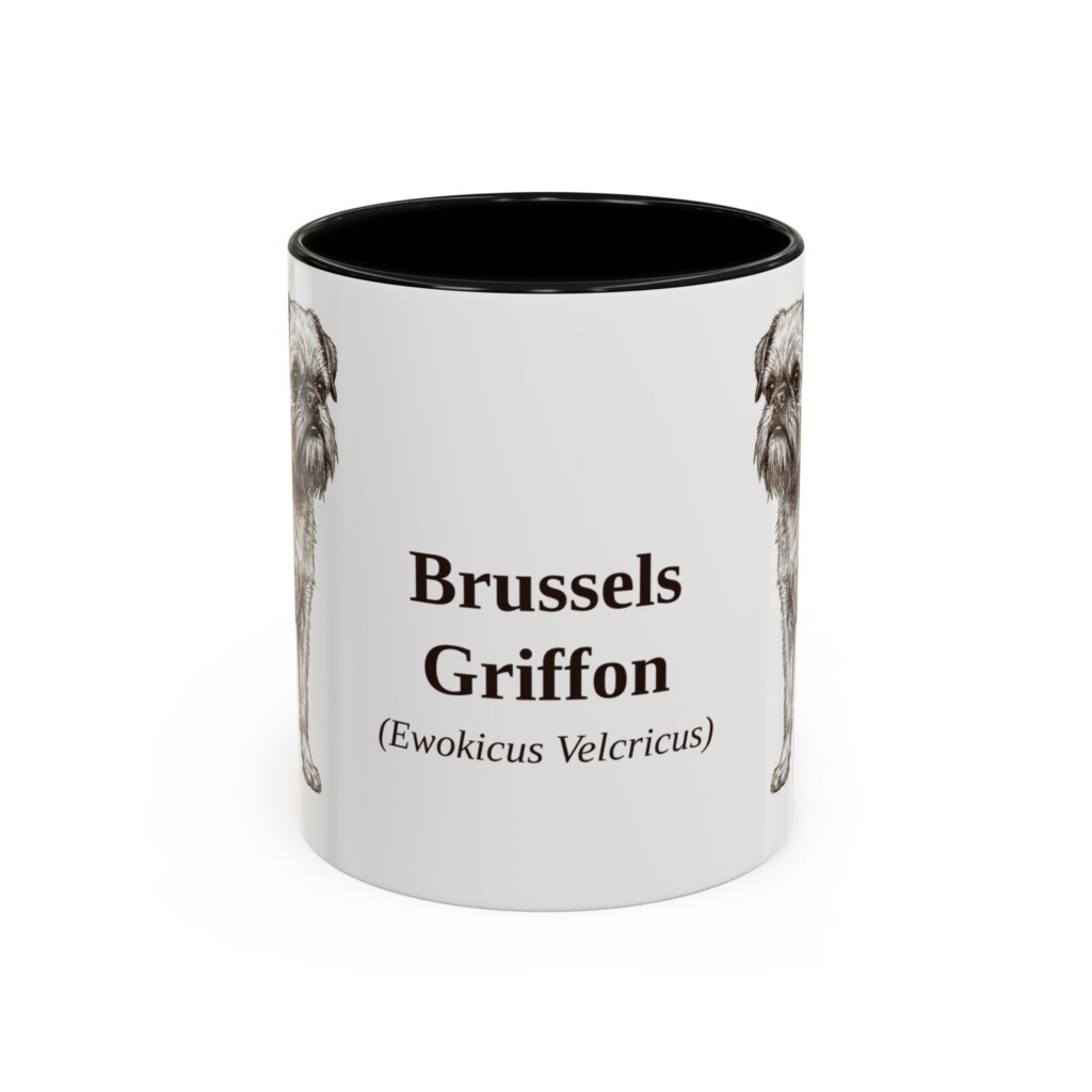 11oz Brussels Griffon Latin Mug, Vintage Dog Coffee Mug, Dog Lover Gift