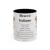 11oz Bracco Italiano Mug, Illustrated Dog Breed Facts Coffee Mug, Vintage Dog Keepsake Gift