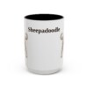 15oz Sheepadoodle Mug, Vintage Dog Portrait Coffee Mug, Dog Lover Gift