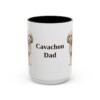 15oz Cavachon Dog Dad Mug, Vintage Sketch Coffee Mug, Dog Dad Gift