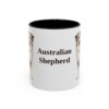 11oz Australian Shepherd Mug, Vintage Dog Portrait Coffee Mug, Dog Lover Gift