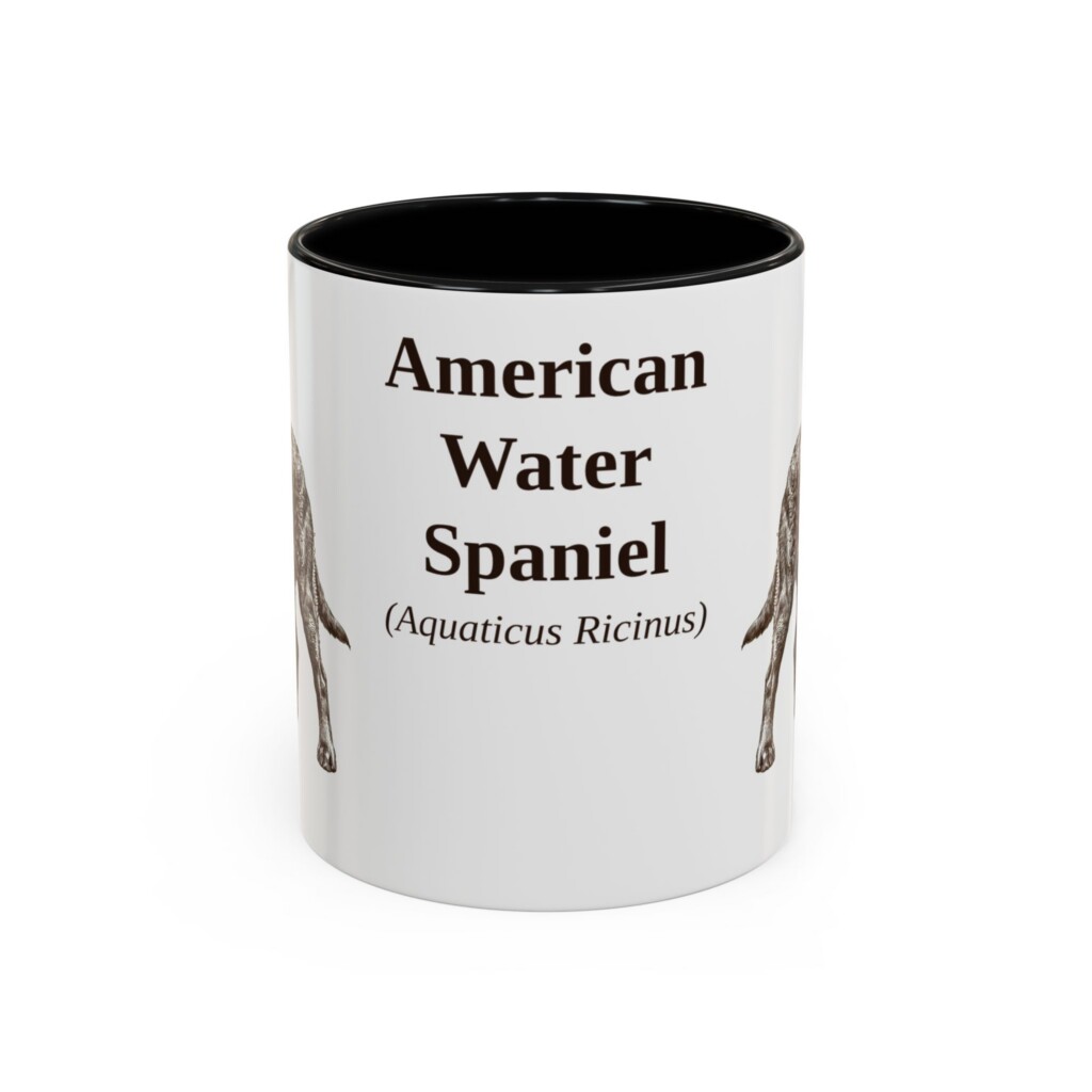 11oz American Water Spaniel Latin Mug, Vintage Dog Coffee Mug, Dog Lover Gift