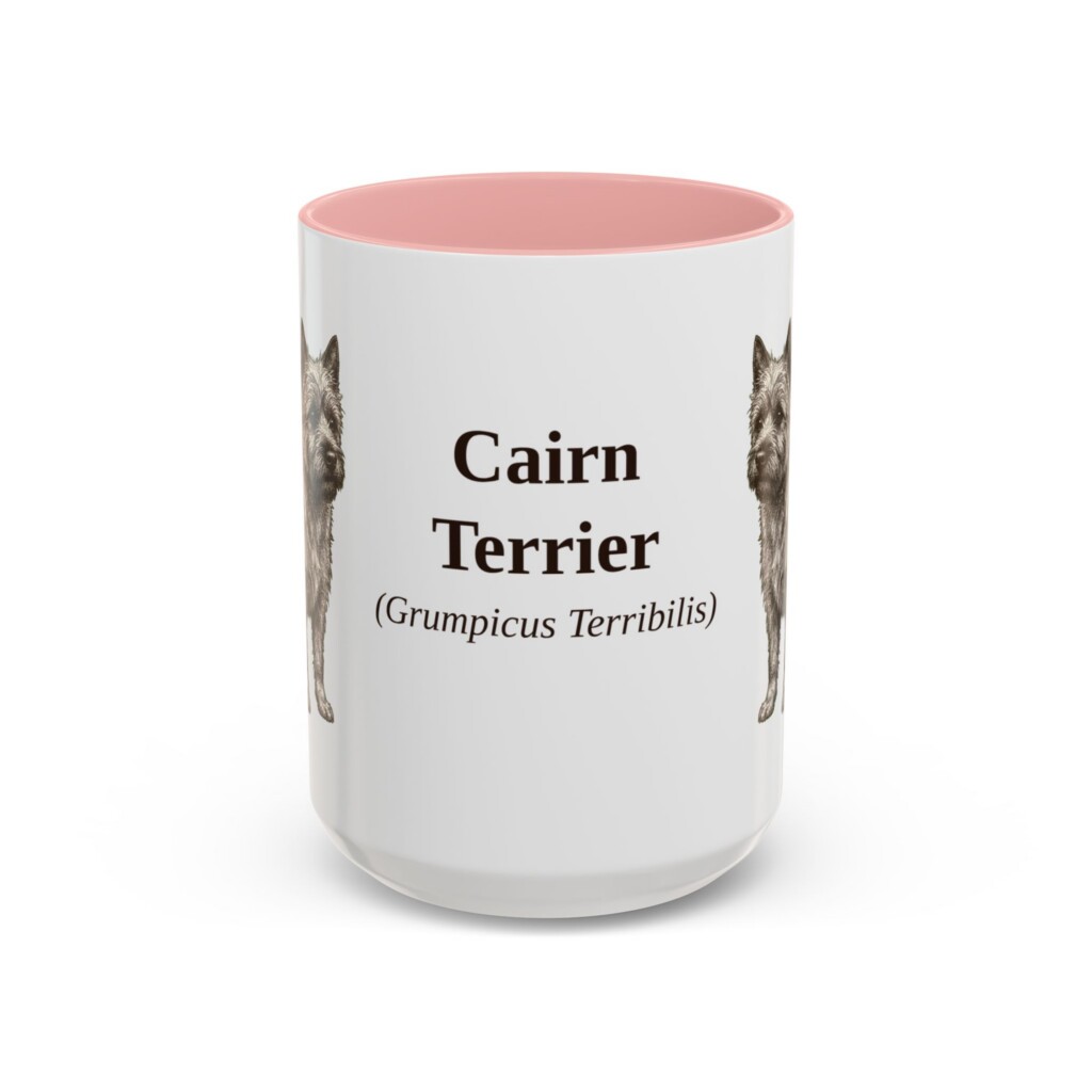 15734167336405633980_2048.jpeg 15oz Cairn Terrier Latin Mug, Vintage Dog Coffee Mug, Dog Lover Gift