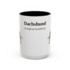 15oz Dachshund Latin Mug, Vintage Dog Coffee Mug, Dog Lover Gift