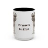 15oz Brussels Griffon Mug, Vintage Dog Portrait Coffee Mug, Dog Lover Gift