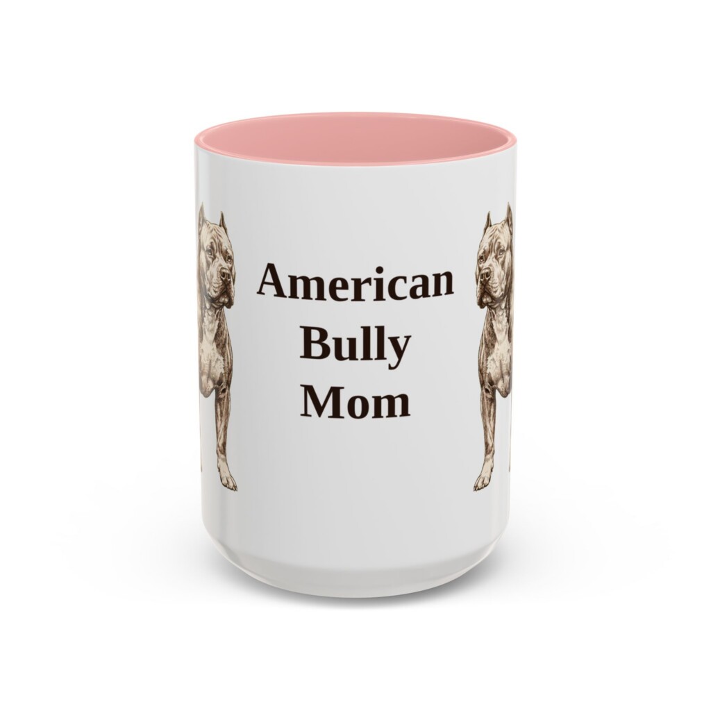 15oz American Bully Dog Mom Mug, Vintage Sketch Coffee Mug, Dog Mom Gift