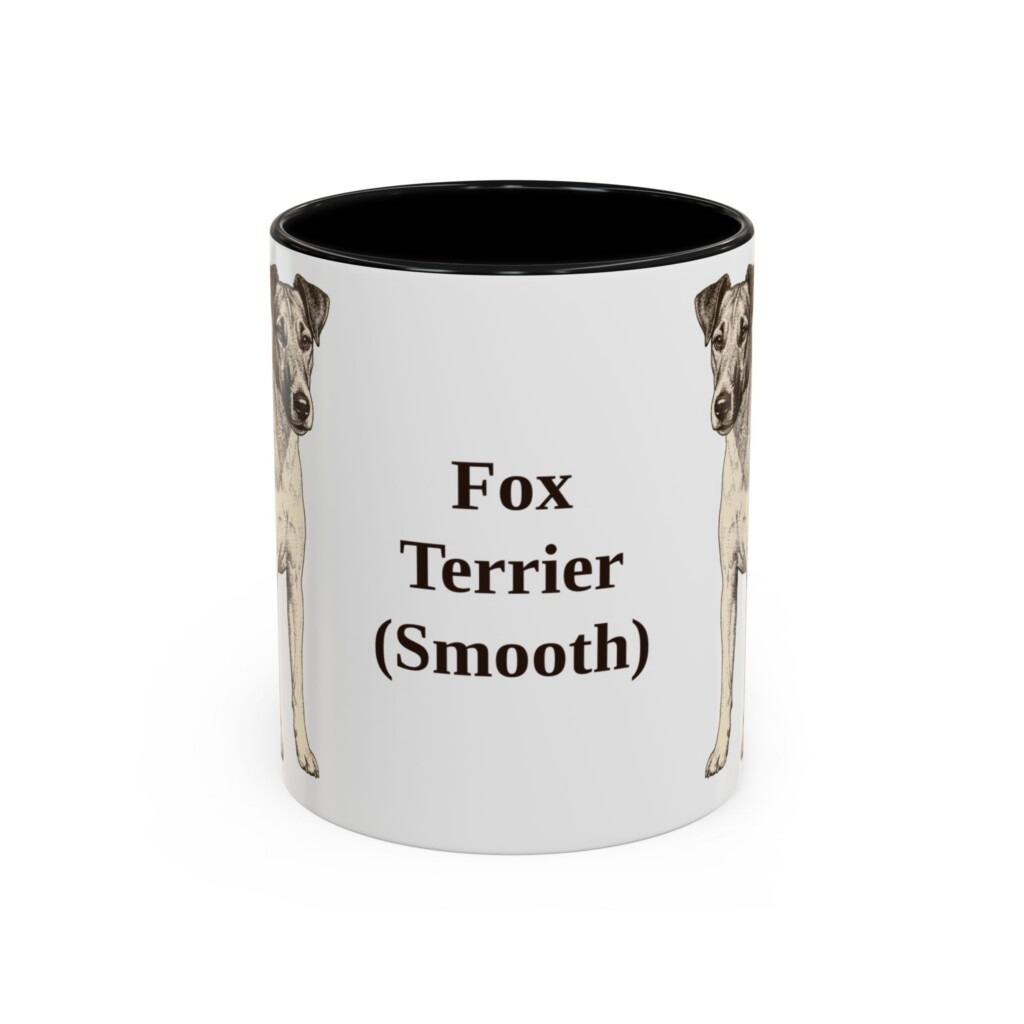 11oz Fox Terrier (Smooth) Mug, Vintage Dog Portrait Coffee Mug, Dog Lover Gift