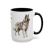 15oz Belgian Tervuren Dog Mom Mug, Vintage Sketch Coffee Mug, Dog Mom Gift