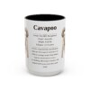 15oz Cavapoo Mug, Illustrated Dog Breed Facts Coffee Mug, Vintage Dog Keepsake Gift