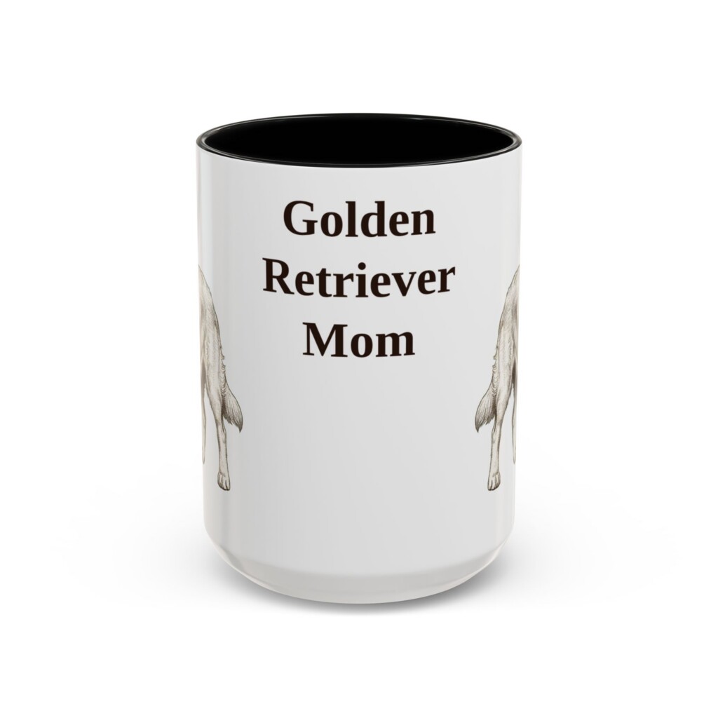 15856359601240886314_2048-1.jpeg 15oz Golden Retriever Dog Mom Mug, Vintage Sketch Coffee Mug, Dog Mom Gift
