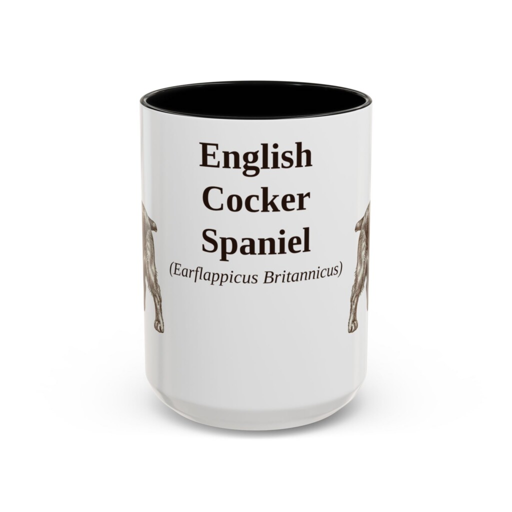 15866364715948113709_2048.jpeg 15oz English Cocker Spaniel Latin Mug, Vintage Dog Coffee Mug, Dog Lover Gift