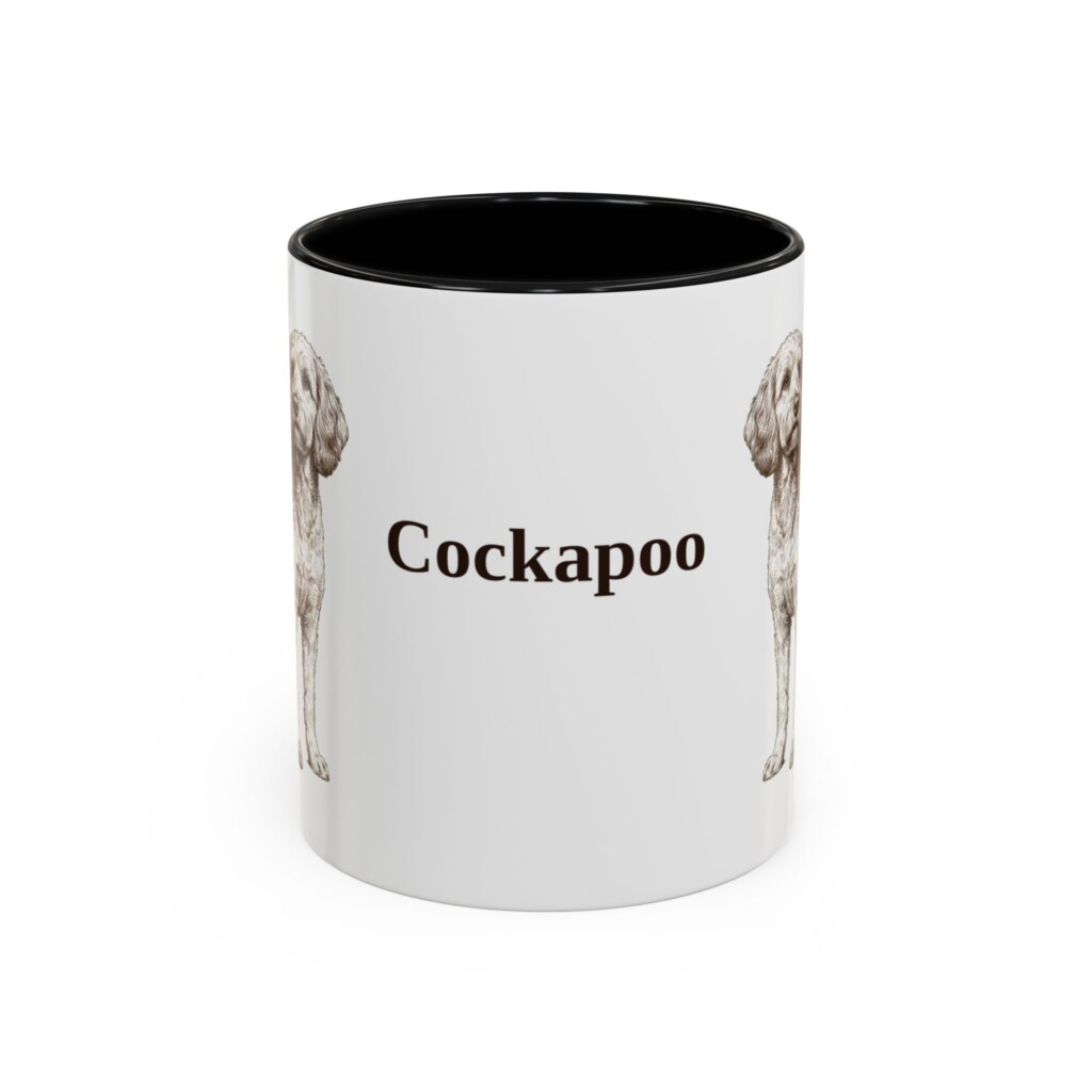 11oz Cockapoo Mug, Vintage Dog Portrait Coffee Mug, Dog Lover Gift