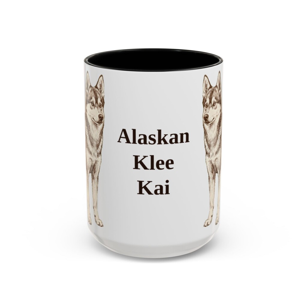 15oz Alaskan Klee Kai Mug, Vintage Dog Portrait Coffee Mug, Dog Lover Gift